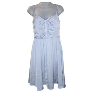 Banana Republic Wom 4 Blue Shirred V Neck Strappy Dress HOCO Dance Teen College